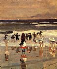Winslow Homer Beach Scene painting